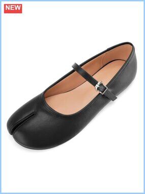 Perisis Women's Tabi Mary Jane Flats Split Toe Ankle Strap Buckle Flat Shoes